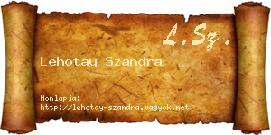 Lehotay Szandra névjegykártya